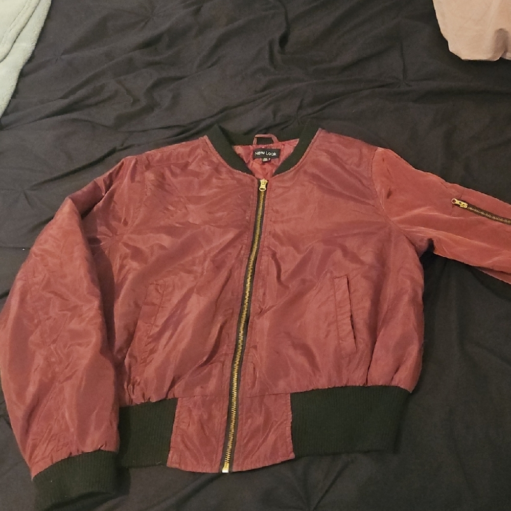 Bomber Jacket with Black Accents